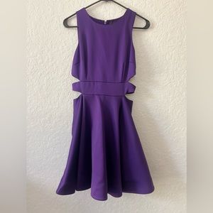 Cynthia Rowley Cutout Eggplant Purple Cocktail Dress with pockets - size 4
